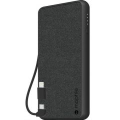 Mophie Powerstation Plus (Fabric) - For USB Device, Smartphone, Tablet PC - 6040 mAh - 2.10 A - 5 V DC Input - 2 x - Black