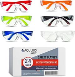 Safety Glasses (Protective Goggles) Anti Fog Clear Glasses. Nurses, Construction, Labs, Shooting Glasses Men Women