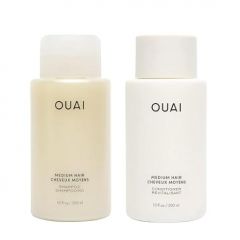 OUAI Medium Shampoo and Conditioner Set - Sulfate Free Shampoo and Conditioner for Medium Hair - Made with Keratin, Shea Butter & Avocado Oil - Free of Parabens & Phthalates (10 Fl Oz)