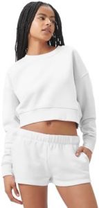 florence by mills Womens Cozy Crush Cropped Sweatshirt