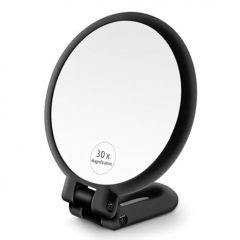 MGLIMZ 1X 15X Magnifying Hand Mirror, Double Sided hand held Mirror with handle, Foldable Handheld Mirror with magnification, Desk Small Face Travel Makeup Mirror