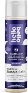 Hello Bello Nighttime Bubble Bath - Gentle Hypoallergenic Tear-Free Formula for Babies and Kids - Vegan and Cruelty-Free - Sleep Sweet Scented - 10 fl oz