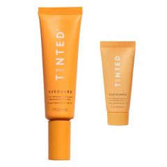 Live Tinted Travel Duo: Includes Travel-sized Hueguard 3-in-1 Mineral Sunscreen SPF 30 0.5oz & 1-Pack Rays Copper Peptide Eye Mask, 2 piece-set