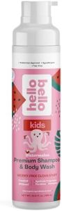 Hello Bello Watermelon Shampoo & Body Wash - Tear-Free, Hypoallergenic, Dermatologist & Pediatrician Tested Formula for Babies and Kids - 10 FL Oz (Packaging may vary)