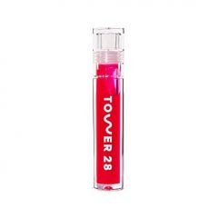 Tower 28 ShineOn Lip Jelly, CHILL, Non-Sticky Lip Gloss, Clear Vegan Lip Gloss, Moisturizing Apricot and Raspberry Seed Oil, Clean, Cruelty Free