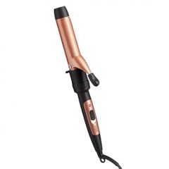 KISS 5-in-1 Curling Iron, Interchangeable Tourmaline Ceramic Curling Wand Set with 3 Styling Clips & 2 Wands, 2 Heat Settings, Heat Resistant Glove, 110/120V