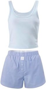 florence by mills Women's Sleepwear Boxer Short & Classic Tank Set