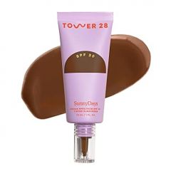 Tower 28 Beauty SunnyDays SPF 30 Tinted Mineral Sunscreen - For Sensitive Skin - 2-in-1 Facial Broad Spectrum UVA/UVB Protection + Foundation – Shade 45 SILVER LAKE, 1 Fl Oz