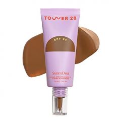 Tower 28 Beauty SunnyDays SPF 30 Tinted Mineral Sunscreen - For Sensitive Skin - 2-in-1 Facial Broad Spectrum UVA/UVB Protection + Foundation – Shade 40 RUNYON, 1 Fl Oz