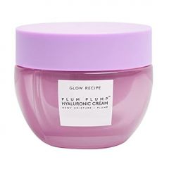 Glow Recipe Plum Plump Hyaluronic Acid Face Cream (50 ml) + Refill Pod (50 ml) - Dewy Glow Hydrating Skin Moisturizer to Plump, Balance & Brighten Skin - With Refillable Eco Pod to Replenish Cream Jar