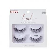 KISS Lash Couture, False Eyelashes, 'Muse', 14 mm, Includes 2 Pairs Of Lashes, Contact Lens Friendly, Easy to Apply, Reusable Strip Lashes, Glue On Lashes