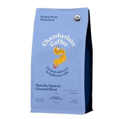 Chamberlain Coffee Squeaky Squirrel Caramel Blend - Medium Roast Coffee Beans with Notes of Caramel & Butterscotch - Whole Bean Specialty Coffee from Nicaragua, Freshly Roasted In California - 12 oz