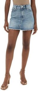 Good American Women's Denim Uniform Mini Skirt