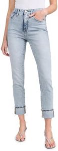 Good American Women's Good Classic Cuffed Jeans