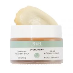 REN Clean Skincare Overnight Recovery Balm - Face Moisturizer for Dry and Sensitive Skin, Moisturizing Hydrating PM Facial Night Cream, Daily Ointment Clinically Proven to Help Repair the Skin Barrier