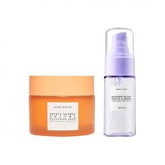 Glow Recipe Gloss & Glow Trio - Hydrating Plum Plump Hyaluronic Cream (50 ml) + Plum Plump Hylauronic Acid Gloss Lip Balm for Dry Lips (15 ml) + Niacinamide Dew Drops Brightening Serum (40 ml)