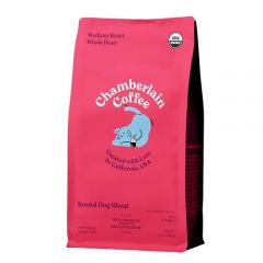 Chamberlain Coffee Social Dog Blend - Full Bodied, Medium Roast Coffee Beans with Notes of Milk Chocolate, Peanuts, Brown Sugar & Graham Crackers - Whole Bean Specialty Coffee Freshly Roasted In California - 12 oz