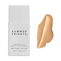 Summer Fridays Sheer Skin Tint - Tinted Moisturizer with Hyaluronic Acid - Helps Diminish Uneven Skin Tone - Sheer to Light Coverage - Shade 4 - Light-Medium with Neutral Olive Undertones (1 Fl Oz)