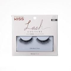 KISS Lash Couture False Eyelashes, 'Little Black Dress', 10 mm, Includes 1 Pair Of Lash, Contact Lens Friendly, Easy to Apply, Reusable Strip Lashes