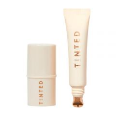 Live Tinted Skincare Travel Set, Includes Travel Sized Superhue Serum Stick, Hueguard SPF 30 and Rays Copper Eye Mask 1-Pack, 3-Piece Set