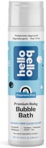 Hello Bello Bubble Bath - Gentle Hypoallergenic Tear-Free Formula for Babies and Kids - Vegan and Cruelty-Free - Fragrance Free - 10 fl oz