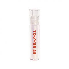 Tower 28 ShineOn Milky Lip Jelly, ALMOND, Non-Sticky Lip Gloss, Milky Chocolate Brown Vegan Lip Gloss, Moisturizing Apricot and Raspberry Seed Oil, Cruelty Free