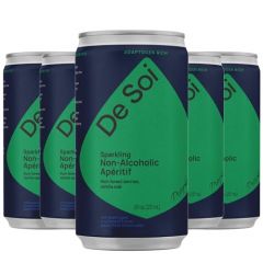 De Soi Purple Lune Non-Alcoholic Aperitif by Katy Perry - Sparkling Adaptogen Bever-age with Cherry, Ashwagandha, Green Tea | Non-Alcoholic, Vegan & Gluten-Free | 5-PACK (8 Fl Oz Cans)