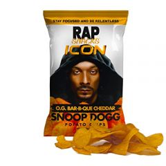 Rap Snacks Featuring Hip-Hop Star Snoop Dogg Cheddar BBQ 2.5 Oz Bags Pack of 6