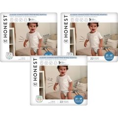 The Honest Company Clean Conscious Training Pants | Plant-Based, Sustainable Diapers | Let's Color + See Me Rollin' | Size 2T/3T (up to 34 lbs), 66 Count