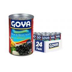 Goya Foods Reduced Sodium Black Bean Soup, 15 Ounce (Pack of 24)