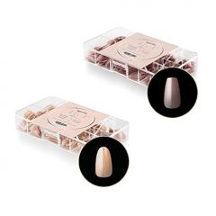 Aprés Gel-X French Manicure Kit - Box of 330 Nail Tips, Sizes 0-9 (Sculpted Coffin Long)