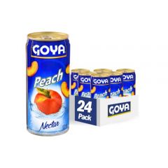 Goya Foods Peach Nectar, 9.6 Fl Oz (Pack of 24)