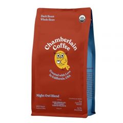 Chamberlain Coffee Night Owl Blend - Dark Roast Coffee Beans with Notes of Toasted Walnuts, Dark Chocolate & Sweet Honey - Whole Bean Specialty Coffee Freshly Roasted In California - 12 oz