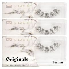 Lilac St - French Lace Glamorous Faux Eyelash Clusters (14mm) - Delicate & Wispy - DIY Lash Extension Wisps - Lightweight & Lifelike - Korean Silk - Lasts 10 Days - Cruelty Free, Vegan - 10 Lashes