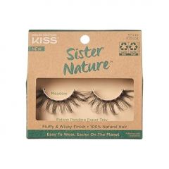 KISS Sister Nature False Eyelashes, 'Meadow', 16 mm, Includes 1 Pair Of Lash, Contact Lens Friendly, Easy to Apply, Reusable Strip Lashes