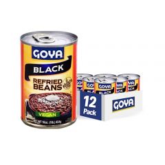 Goya Foods Refried Black Beans, 16-Ounce (Pack of 12)