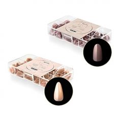 Apres Nail Neutrals Gel-X Mia Natural Round Medium & Natural Stiletto Medium Box of Tips Bundle | Includes 300 Gel-X Tips | Premium Quality | 11 Sizes 00-9