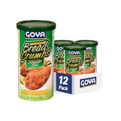 Goya Foods Bread Crumbs with Sazonador Total, 15 Ounce (Pack of 12)