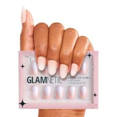 Glamnetic Press On Nails - Wild Card | Opaque UV Finish Short Pointed Almond Shape, Reusable Pastel Nails in 12 Sizes - 24 Nail Kit with Glue