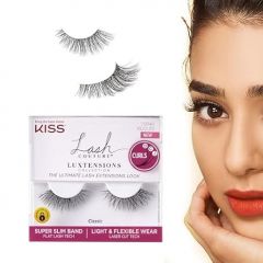 KISS Lash Couture Luxtension False Eyelashes, 'Strip 03 Classic', 14 mm, Includes 1 Pair, Contact Lens Friendly, Easy to Apply, Reusable Strip Lashes