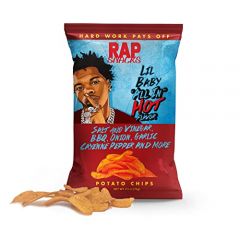 Rap Snacks Lil Baby All in Hot Potato Chips 2.5 Oz Bags - Pack of 12