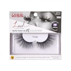 KISS Lash Couture Triple Push-up False Eyelashes, 'XL Collection 01', Includes, Contact Lens Friendly, Easy to Apply, Reusable Strip Lashes