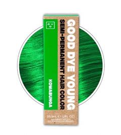 Good Dye Young Streaks and Strands Semi-Permanent Hair Color (Kowabunga) - UV Protective, Conditioning, PPD-Free, Cruelty-Free & Vegan Green Hair Dye, Lasts 15-24+ Washes