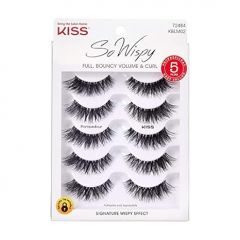 KISS Blowout, False Eyelashes, 'Pompadour', 16 mm, Includes 5 Pairs Of Lashes, Contact Lens Friendly, Easy to Apply, Reusable Strip Lashes, Glue On Lashes