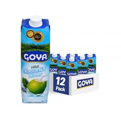 Goya Foods Pure Coconut Water, 33.8 Fl Oz (Pack of 12)