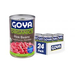 Goya Foods Organic Pink Beans, 15.5 Ounce (Pack of 24) Natural