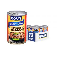 Goya Foods Traditional Refried Pinto Beans, 16 Ounce (Pack of 12)