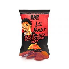 Rap Snacks Lil Baby Bar-B-Quin' With My Honey Heat Potato Chips 2.5 Oz Bags - Pack of 12