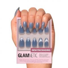 Glamnetic Press On Nails - Lilac | Solid Opaque Light Pastel Purple Round Nails, Reusable | 12 Sizes - 30 Nail Kit