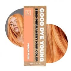 Good Dye Young Semi Permanent Pink Hair Dye (Peach Fuzz) ? UV Protective Temporary Hair Color Lasts 15-24+ Washes ? Conditioning Peach Hair Dye